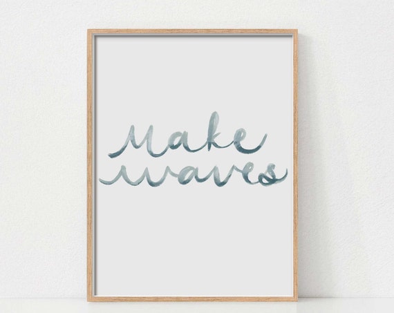 Make Waves Print, Beach Watercolor Nursery Decor