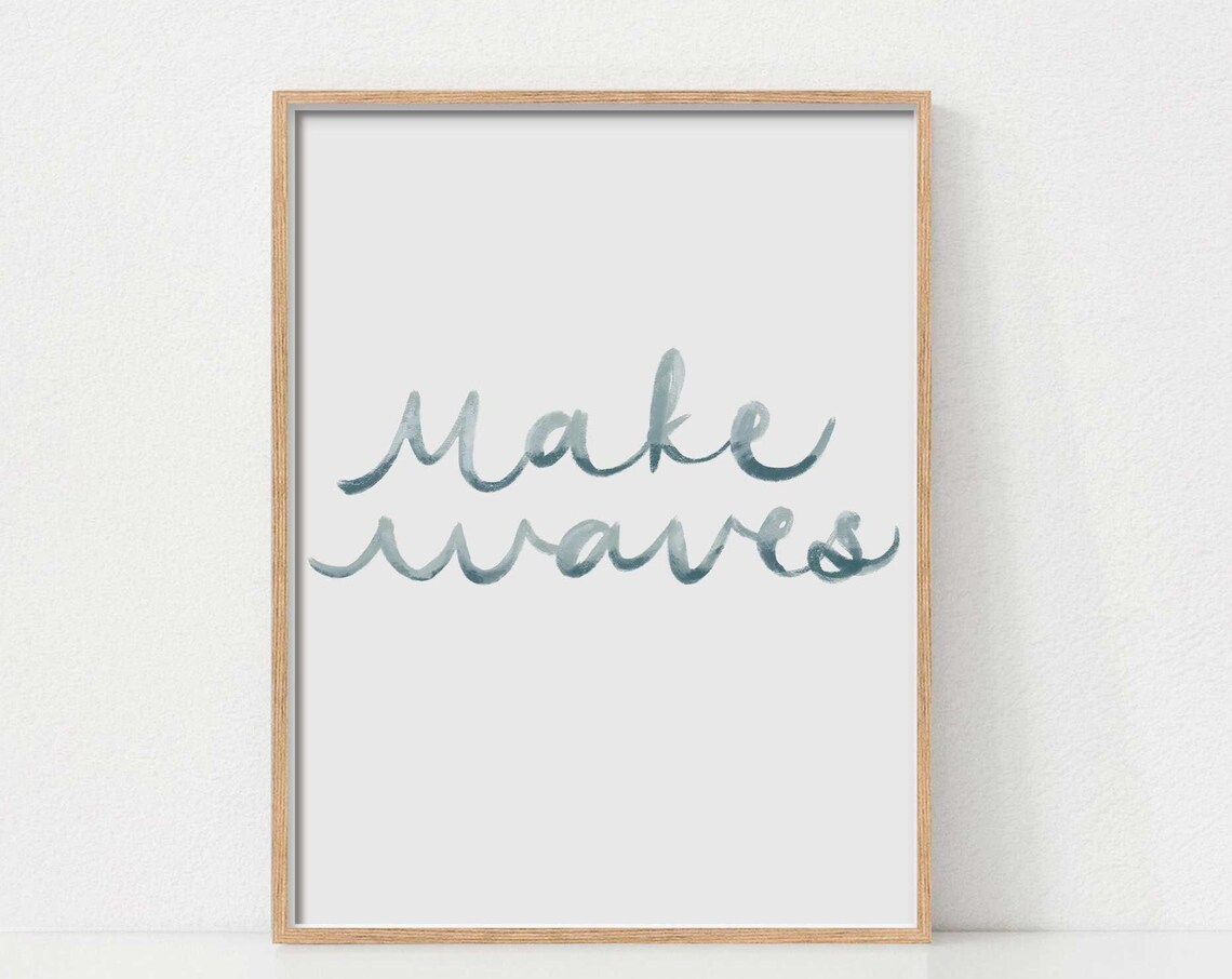 Make Waves Print, Beach Watercolor Nursery Decor