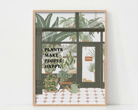 Plant Shop Botanical Boho Art Print