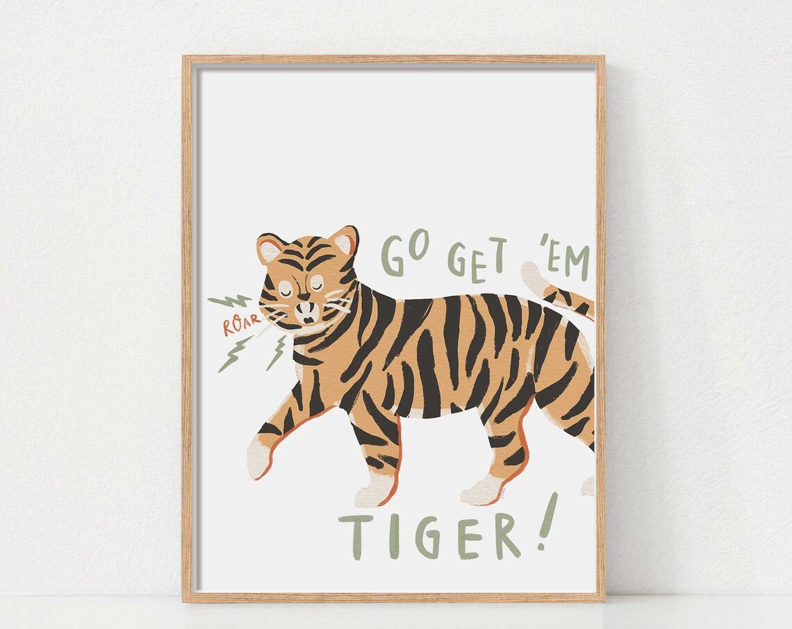Tiger Nursery Art Print, Kids Room Decor