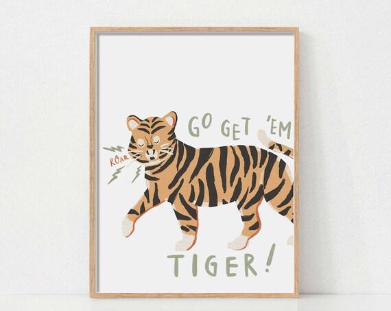Tiger Nursery Art Print, Kids Room Decor