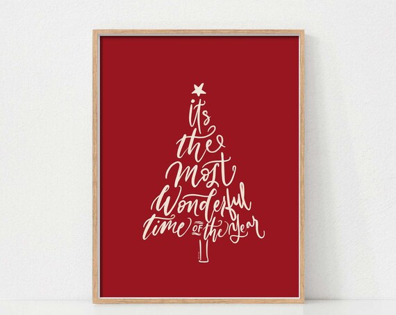 Its the Most Wonderful Time of the Year Christmas Tree Poster