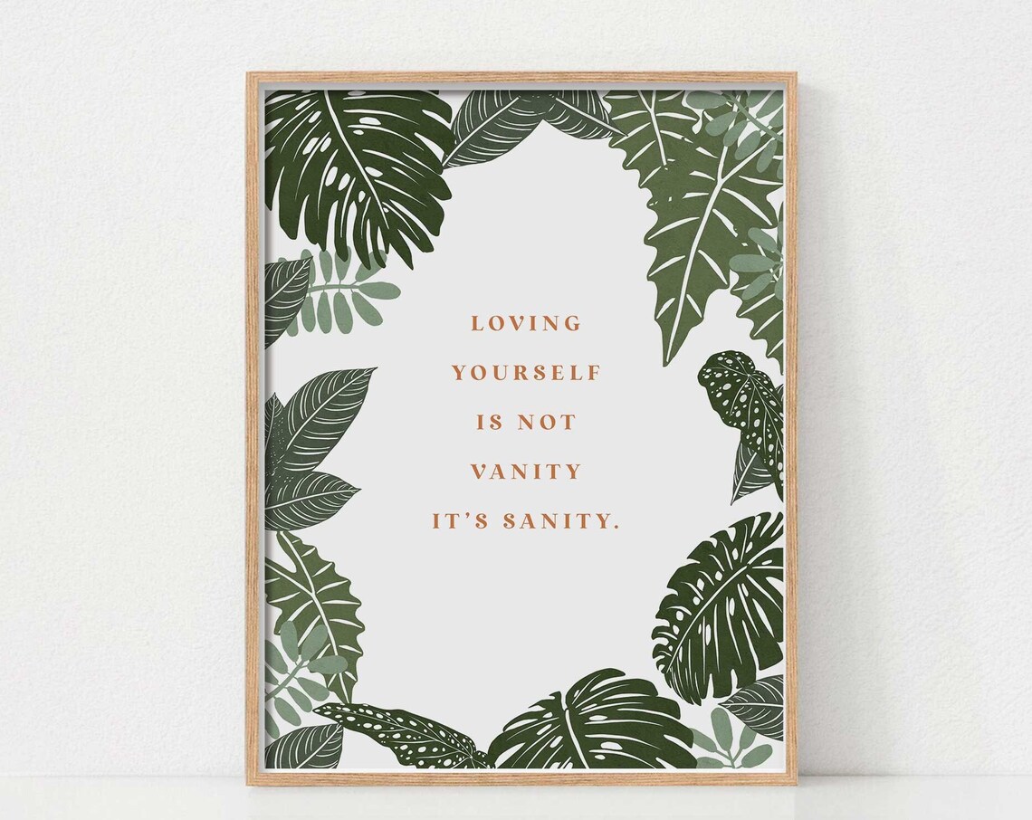 Self Love Print for Plant Lovers, Valentine Art Print