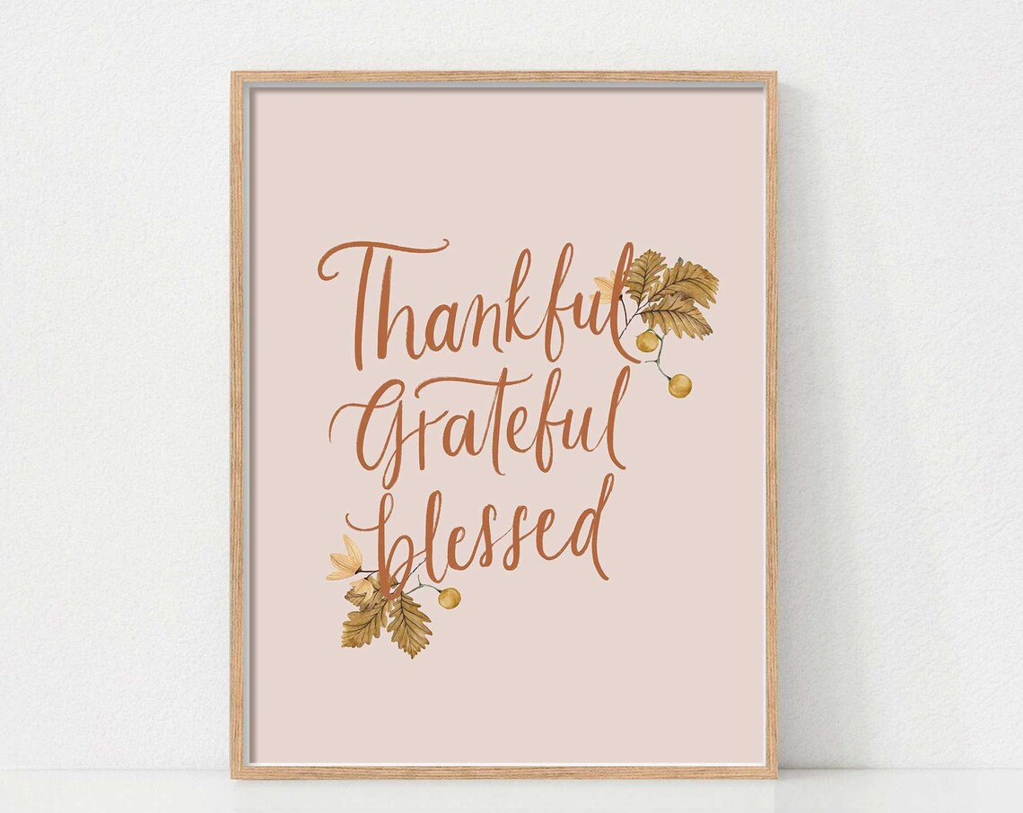 Thanksgiving Give Thanks Quote Art Print