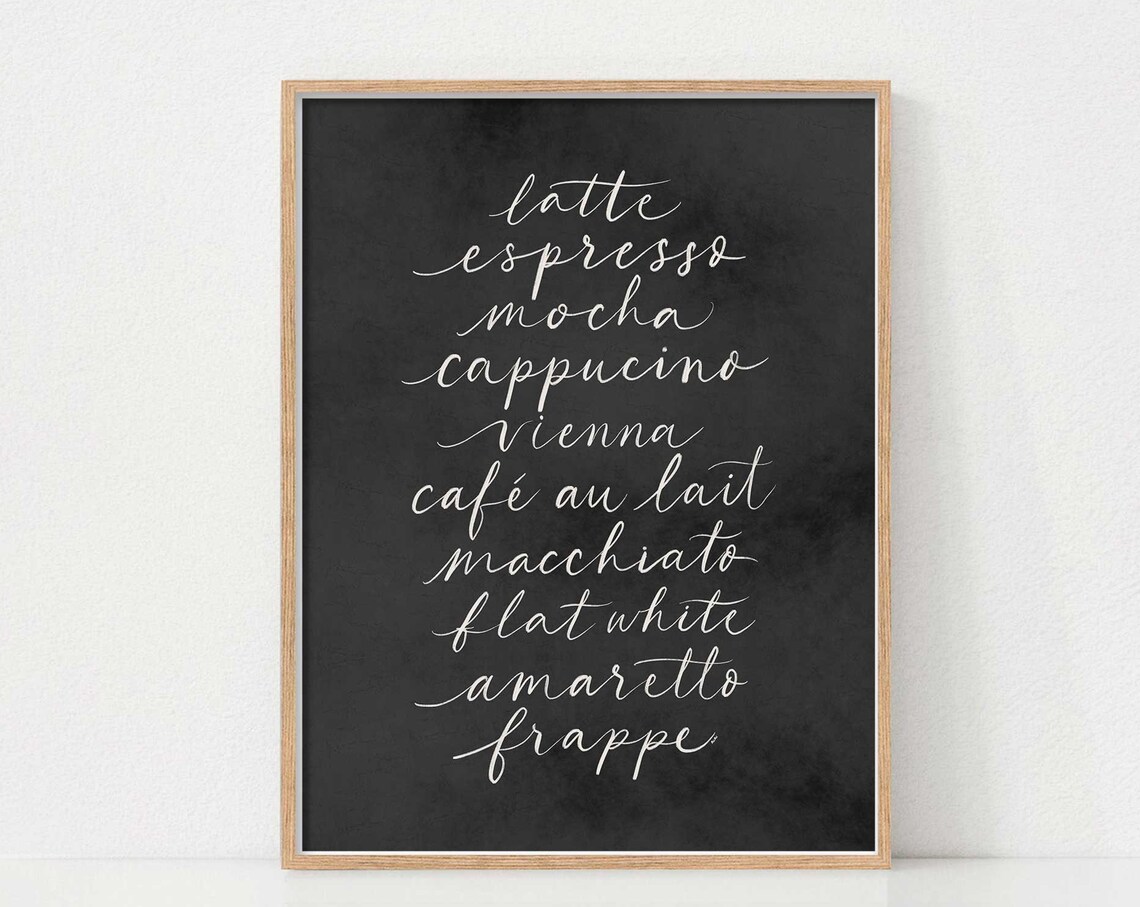 Coffee Bar Farmhouse Kitchen Art Print