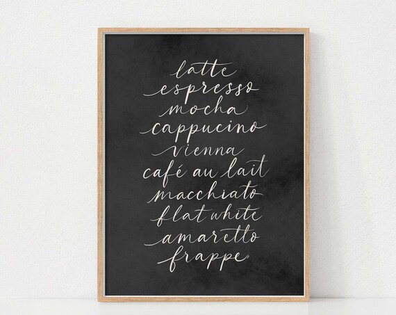 Coffee Bar Farmhouse Kitchen Art Print