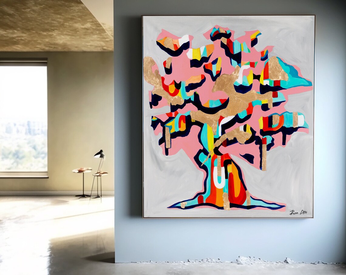 Tree Of Life Abstract Art Print, Modern Wall Decor