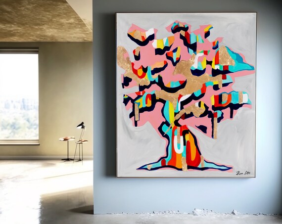Tree Of Life Abstract Art Print, Modern Wall Decor
