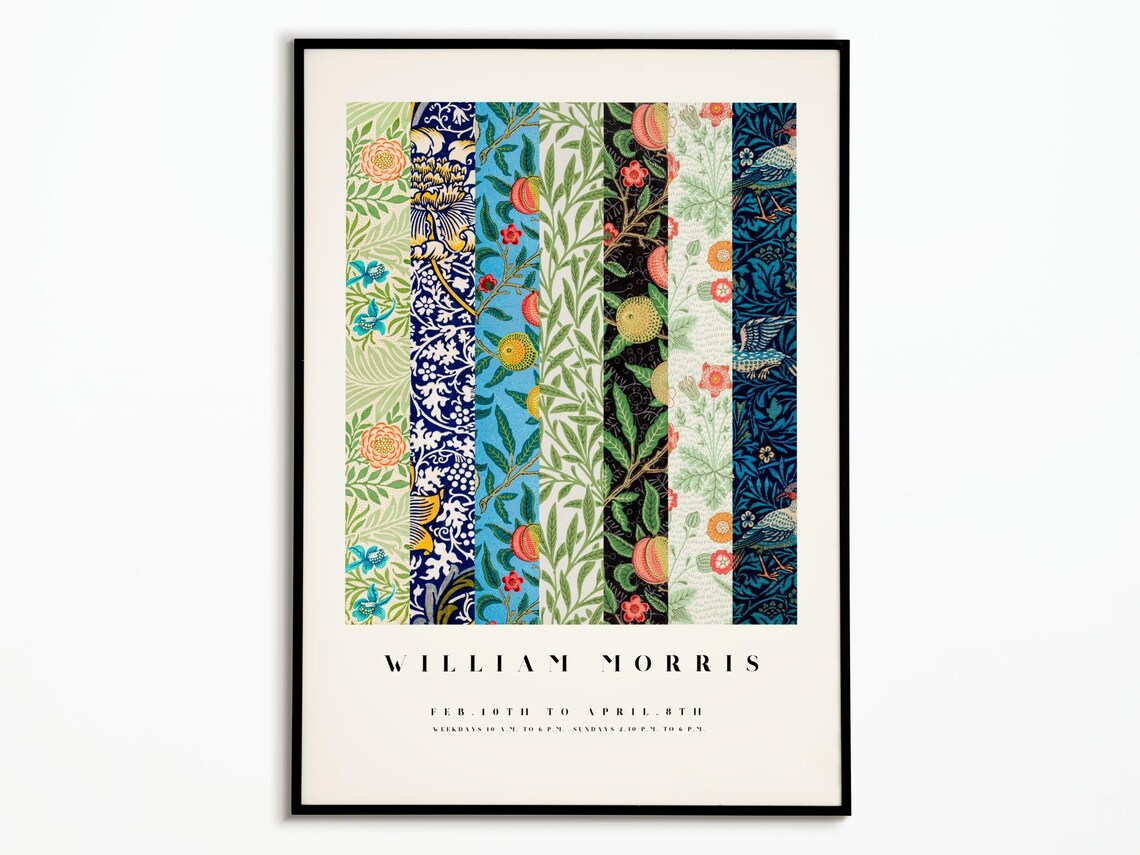 Vintage William Morris Flower Poster Print