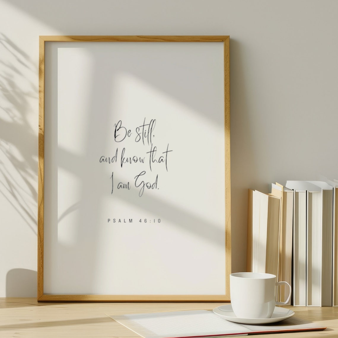 Psalm 4610 Be Still And Know That I Am God Scripture Wall Art Bible Verse Modern