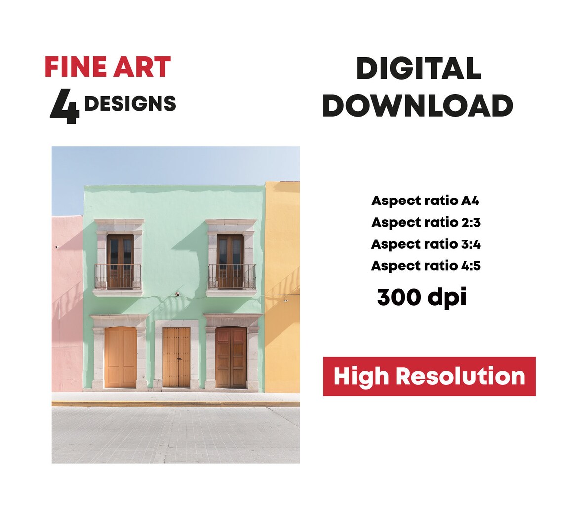 Urban Mexican Travel Photography Urban Wall Art Street Scene High Resolution Trendy Decor Living Urban Art - Image 2