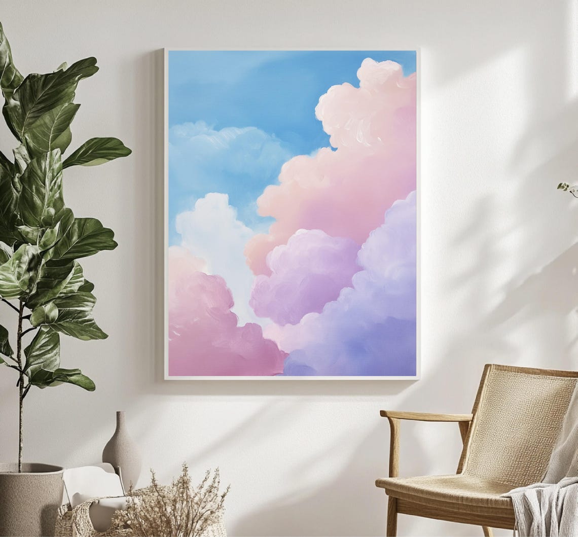 Clouds And Sky Landscape Picture Landscape Wall Art Dining Room And Bedroom Decoration Art - Image 4