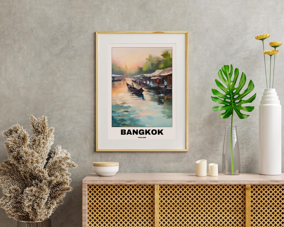 Thailand Wall Art Print, Bangkok Scenic Travel Poster - Image 2
