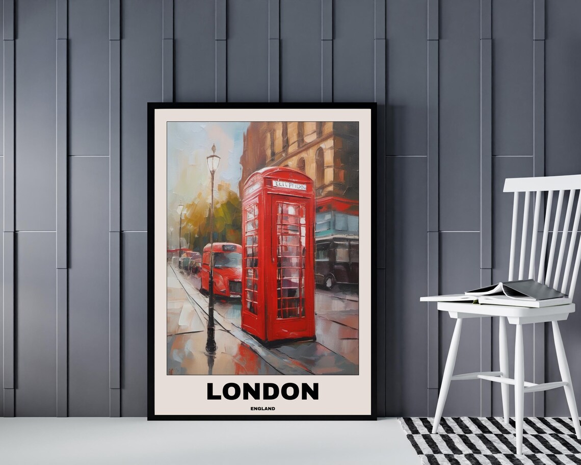 London Travel Poster, City Painting Gift For Travellers - Image 3