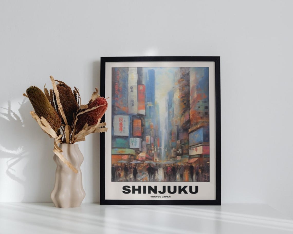 Tokyo Shinjuku Poster, Scenic Travel Poster - Image 2