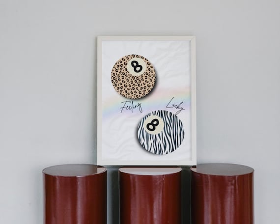 Leopard Zebra Print, Retro Mid-Century Modern Poster
