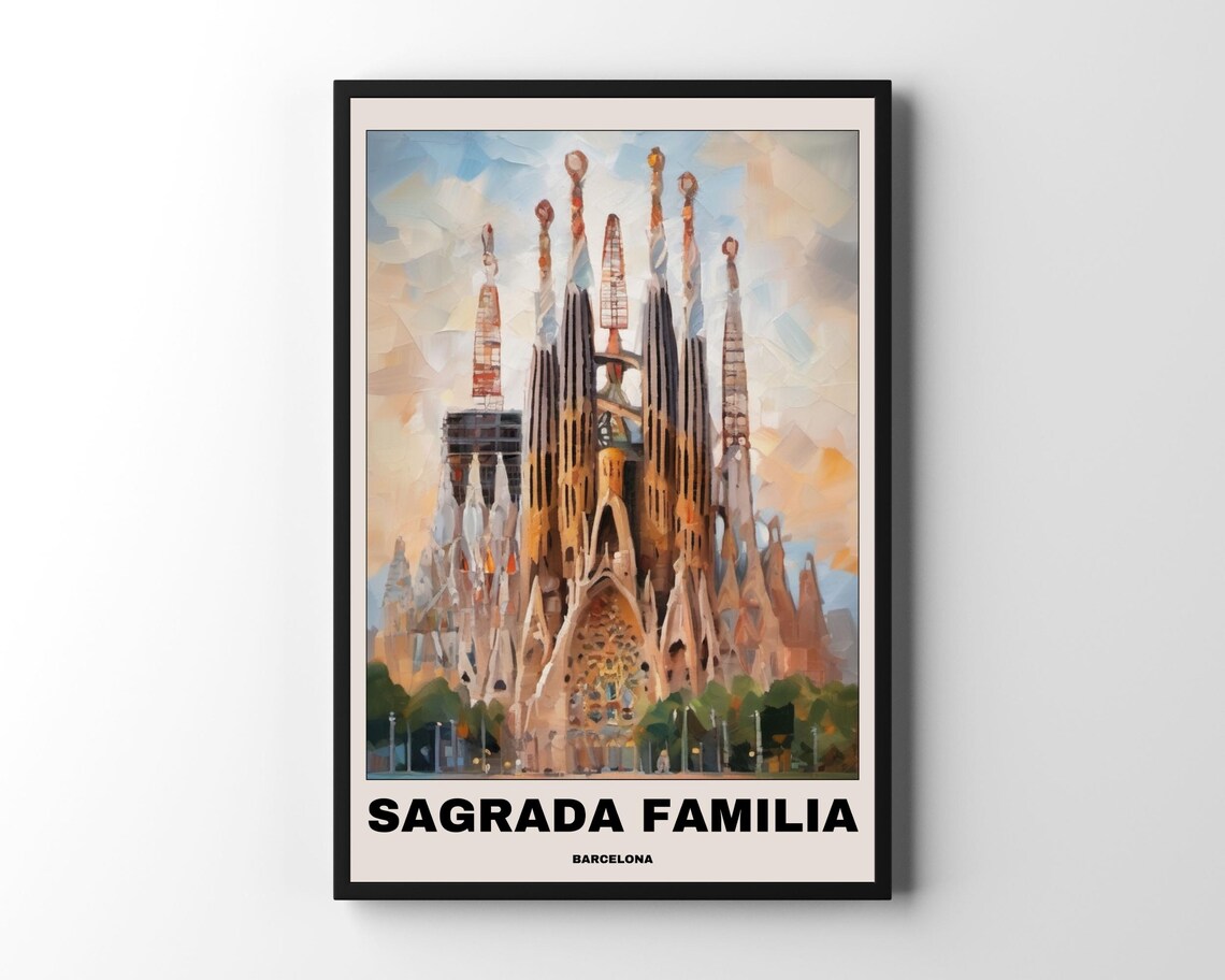 Sagrada Familia Barcelona, Modern Painting Art