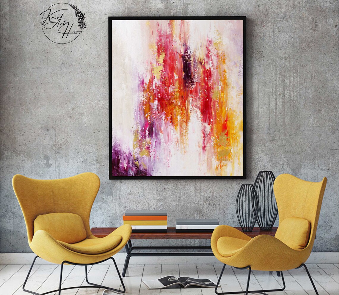 Abstract Oil Painting, Textured Modern Art Print - Image 3