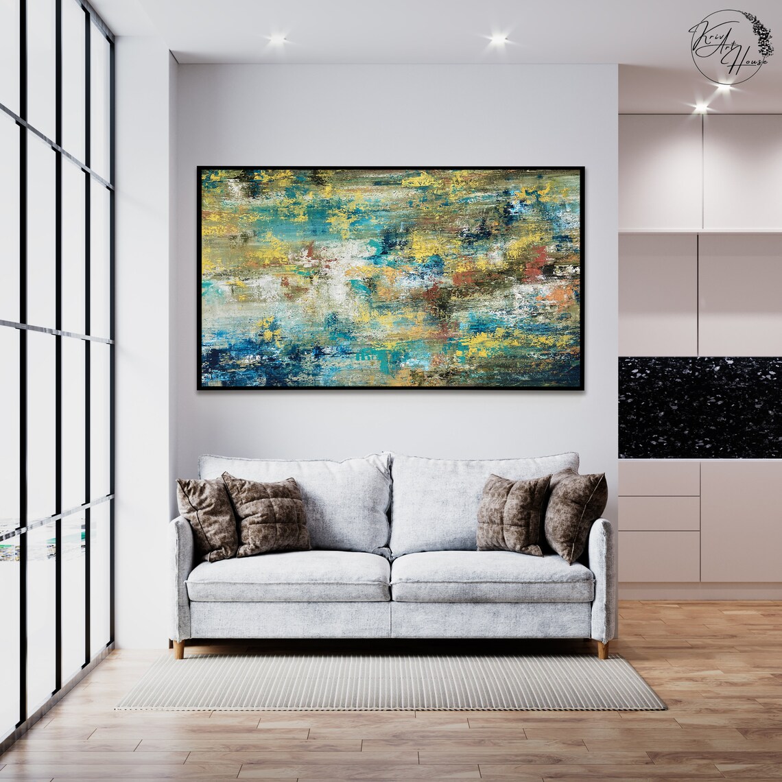 Abstract Palette Knife Art Print, Home Decor - Image 3