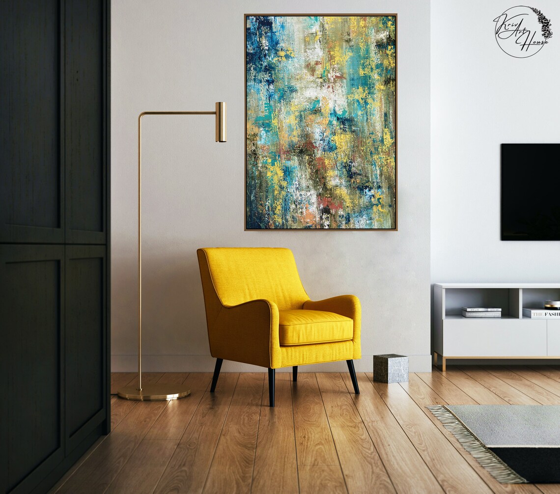 Abstract Palette Knife Art Print, Home Decor - Image 4