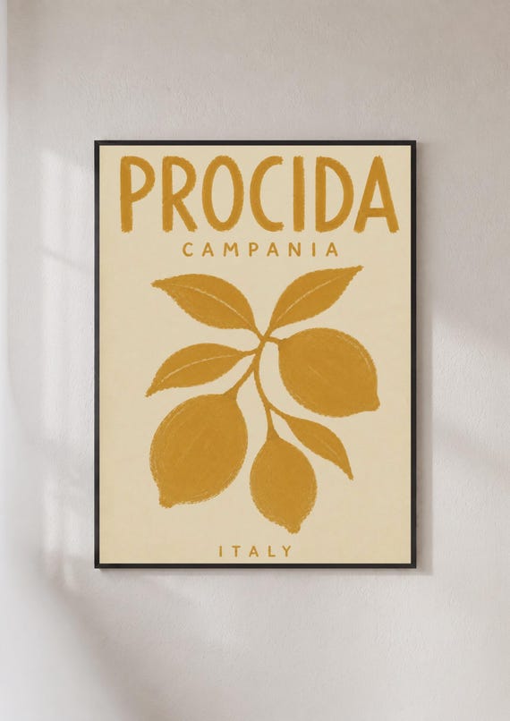 Procida Italy Vintage Travel Poster