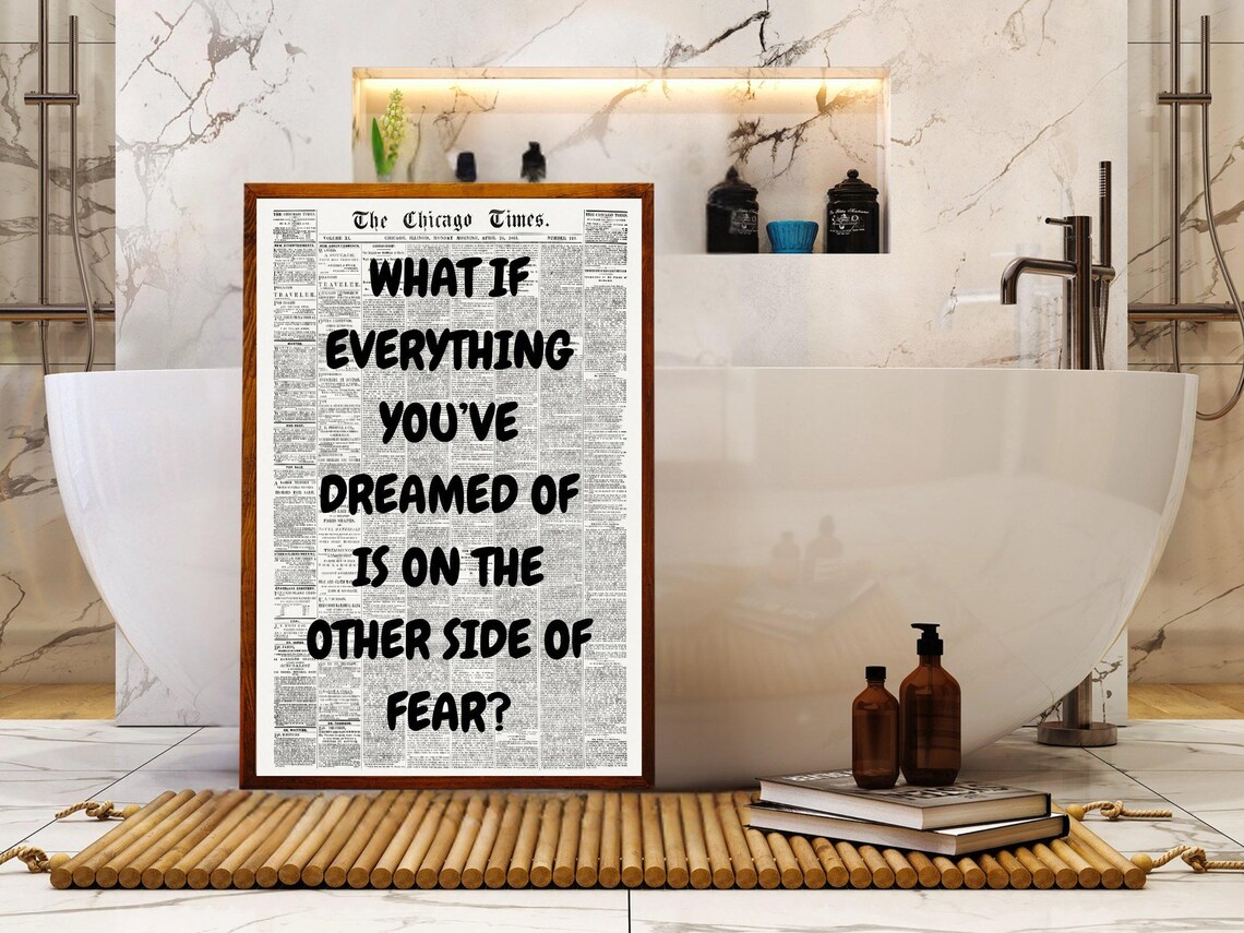 What If Everything You've Dreamed Of Is On The Other Side Of Fear Poster - Image 4
