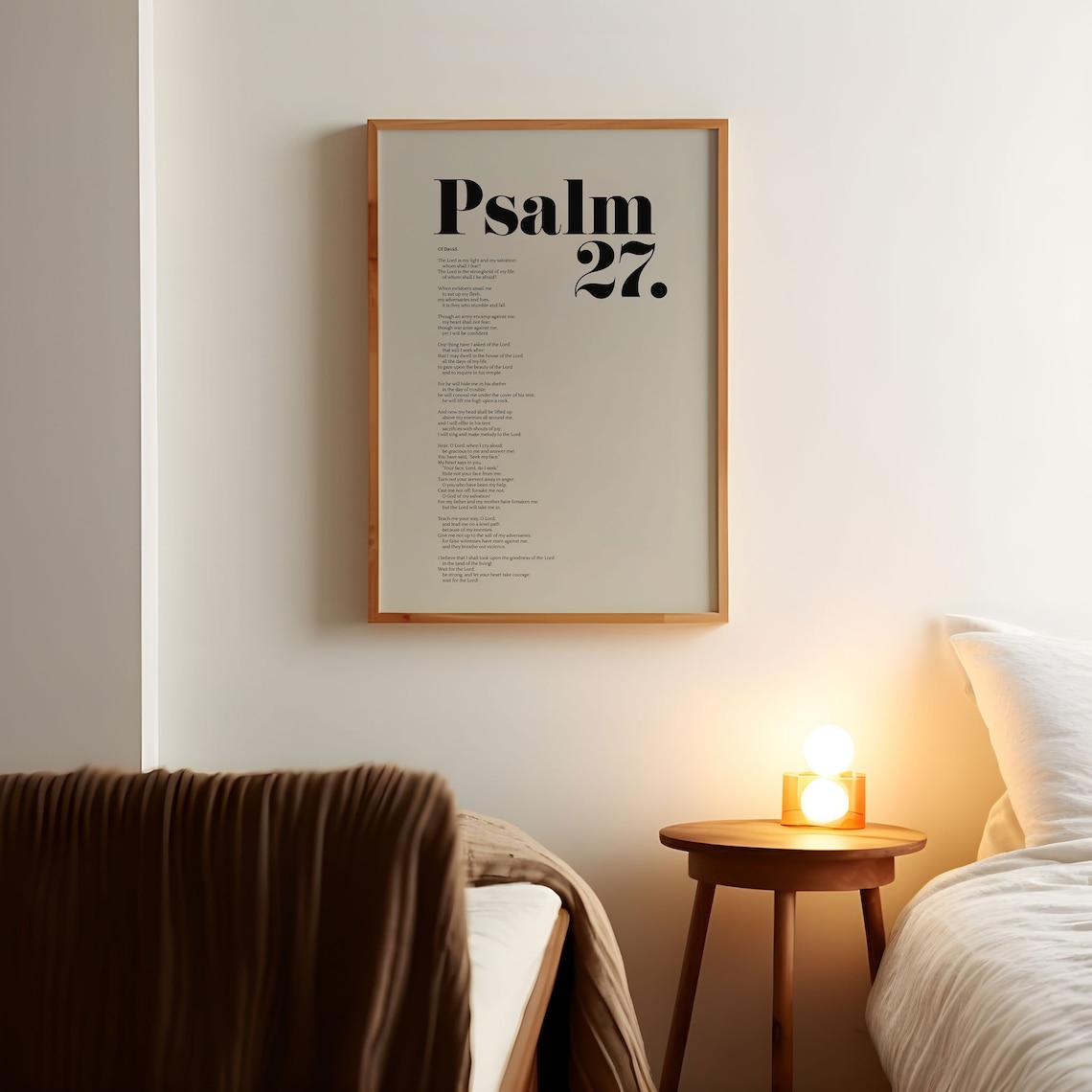 Psalm 27 Bible Verse Art Print, Whom Shall I Fear - Image 4