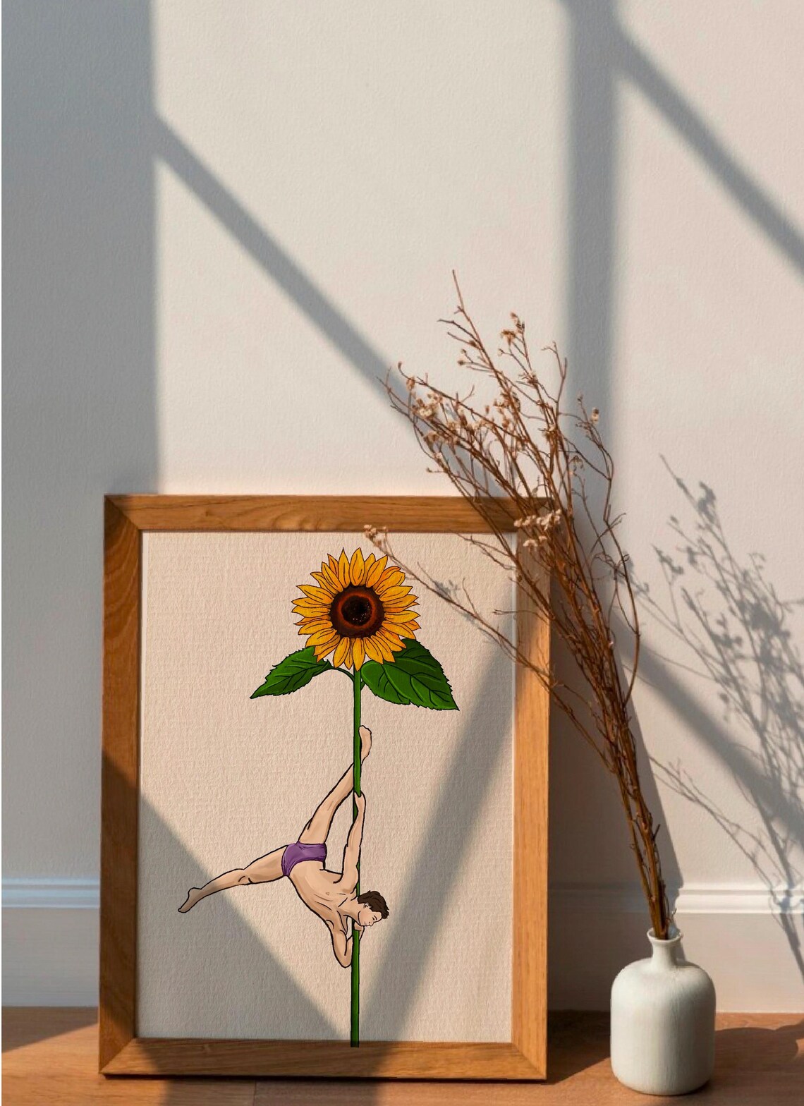 Pole Dance Flower Print, Sunflower Art Gift - Image 3