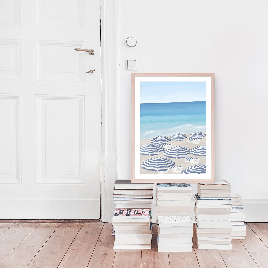 Nice France Tropical Beach Travel Poster Art Print - Image 2