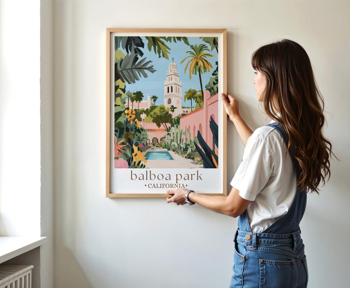 San Diego Poster Balboa Park Print Balboa Park Picture Southern California Travel Personalized Travel Art San Diego Art Print - Image 2