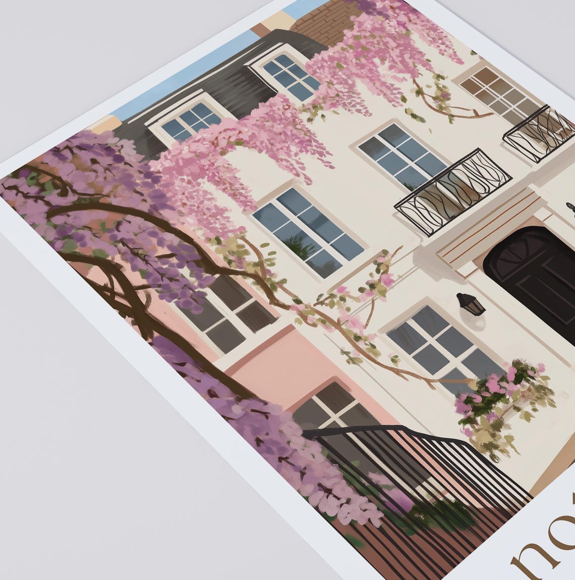 London Art Print London Wall Art London Print London Art Flower Art Print London Artwork London Travel Poster London England - Image 3