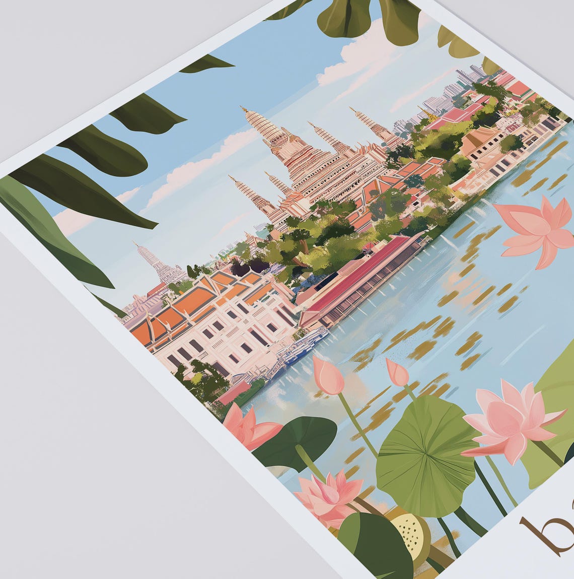Bangkok Thailand Travel Poster Bangkok Wall Art Asia Travel Gifts Bangkok Home Decor Bangkok Trip Print Bangkok Art Print - Image 2