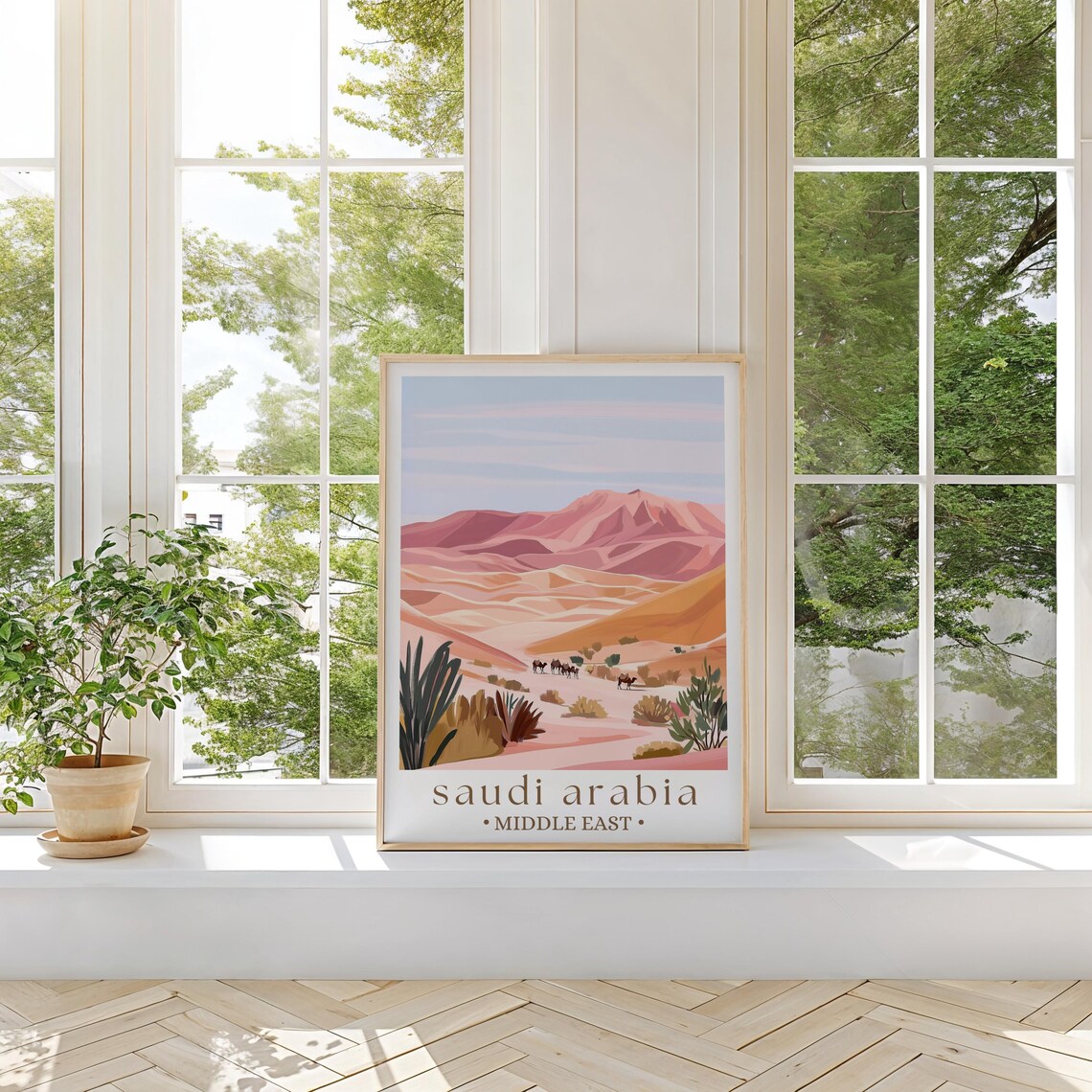 Saudi Arabia Desert Travel Poster, Arabian Landscape - Image 2