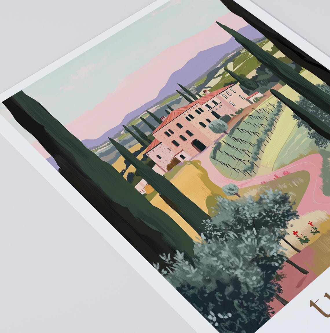 Tuscany Italy Travel Poster Italy Wall Art Italy Tuscany Print Tuscany Poster Home Decor Custom Travel Print Honeymoon Gift - Image 2