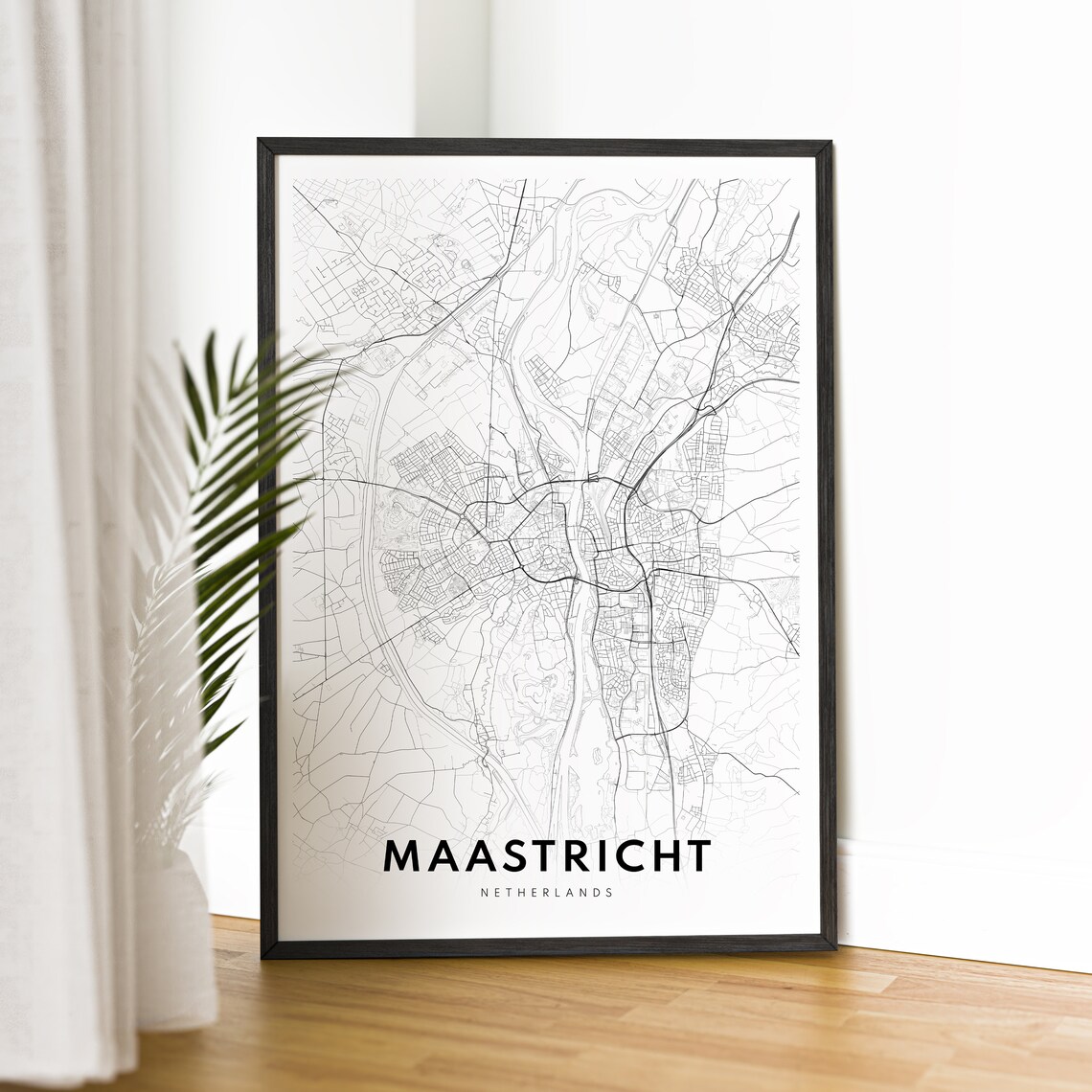 Maastricht Map Poster, Black And White Travel Poster - Image 2