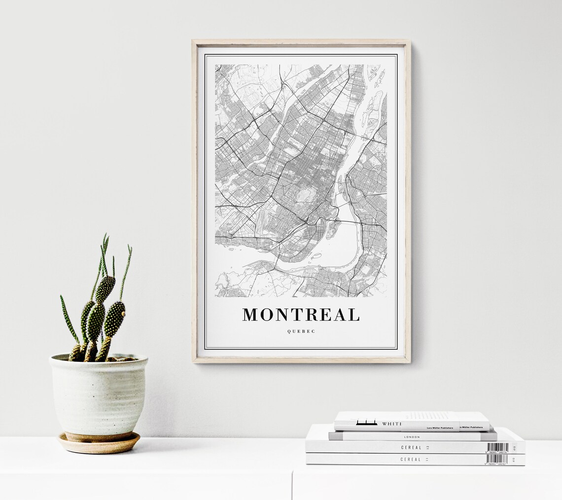 Montreal Map Print, Minimal City Map Poster - Image 3