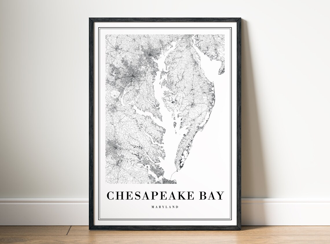Chesapeake Bay Map Poster, Maryland Travel Map - Image 5