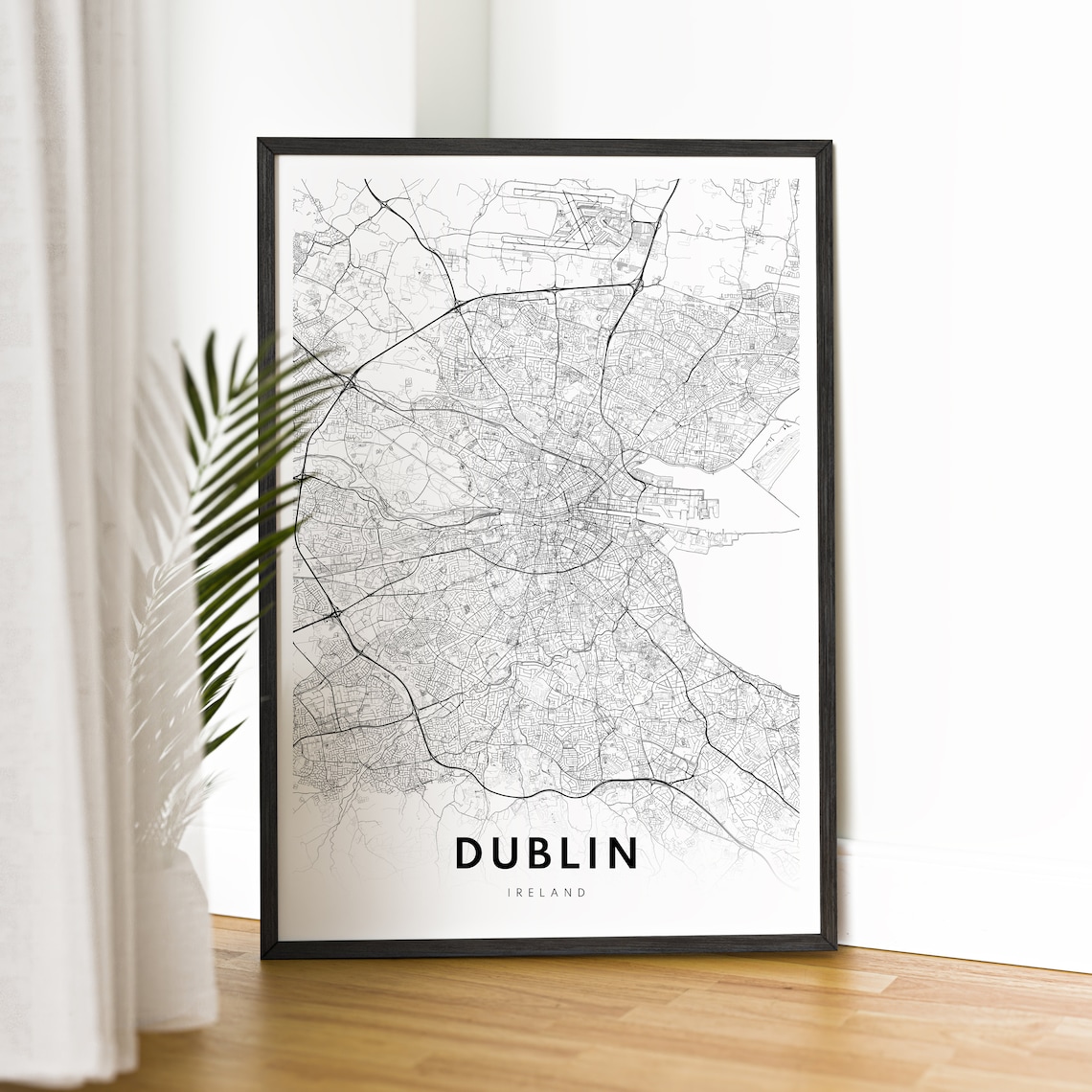 Dublin Map Print, Black And White Travel Poster - Image 2