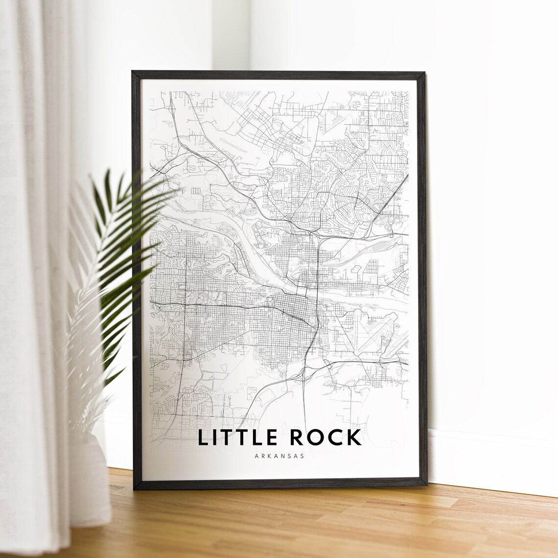 Little Rock Map Print, Arkansas Sketch Poster - Image 2