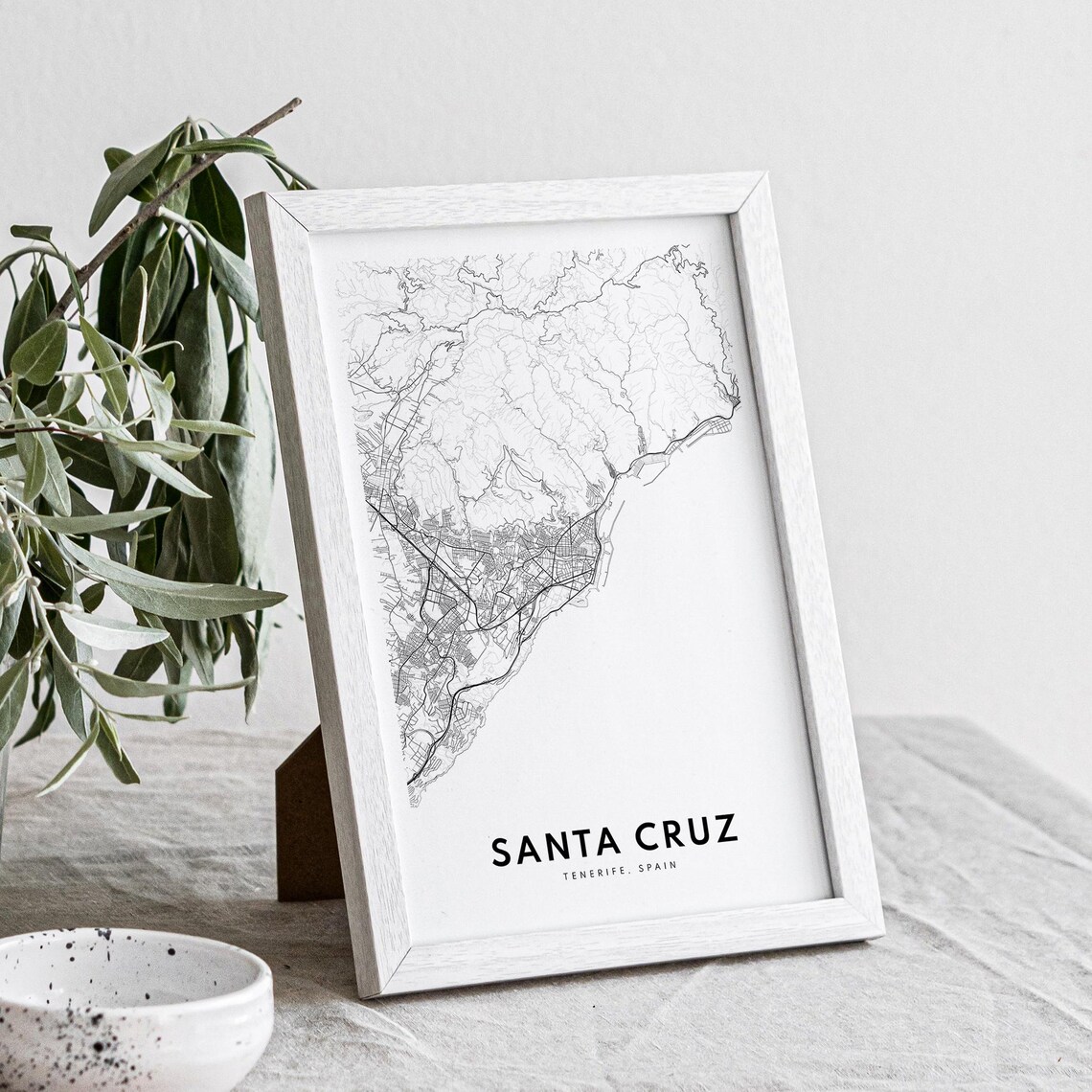 Santa Cruz Tenerife Spain Canary Islands City Street Map Poster - Image 4