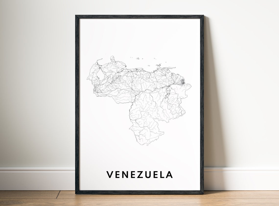 Venezuela South America Country Outline Minimalist Map Poster - Image 5