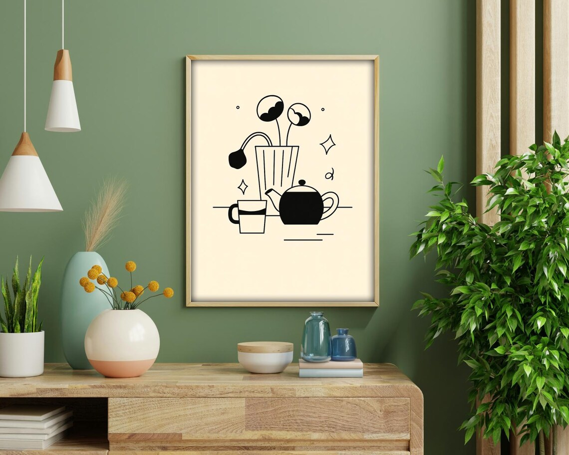 Tea - Minimalist Wall Art Print - Image 3