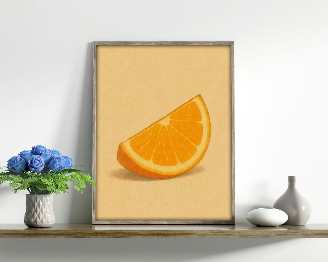 Orange Slice Fruit Art Print - Image 2