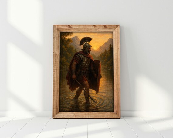 Roman Warrior At Sunset Art Print