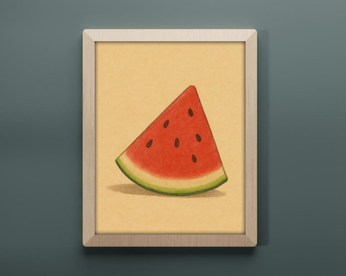 Watermelon - Fresh Fruit Art Print
