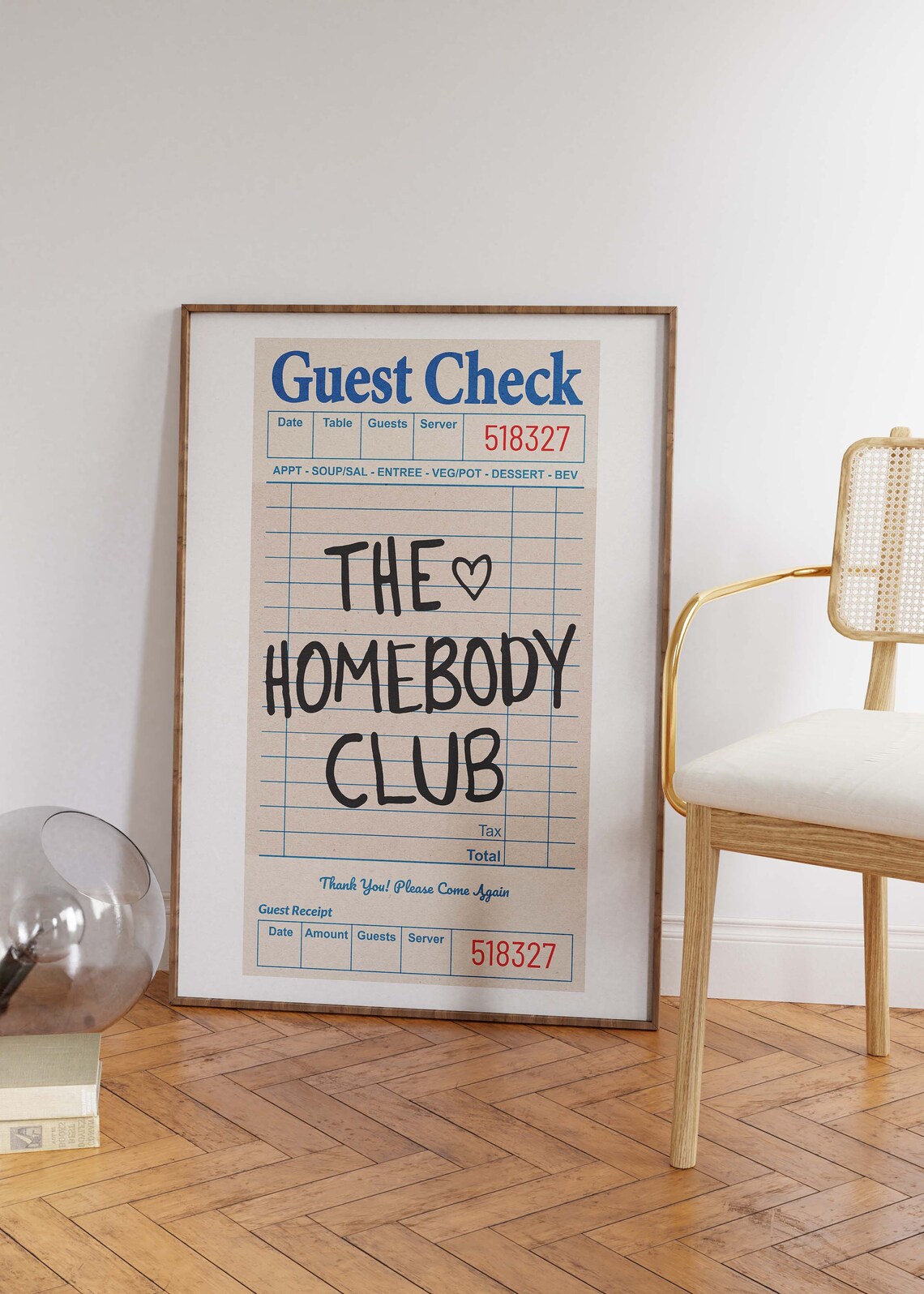 The Homebody Club Retro Bar Cart Art Print - Image 2