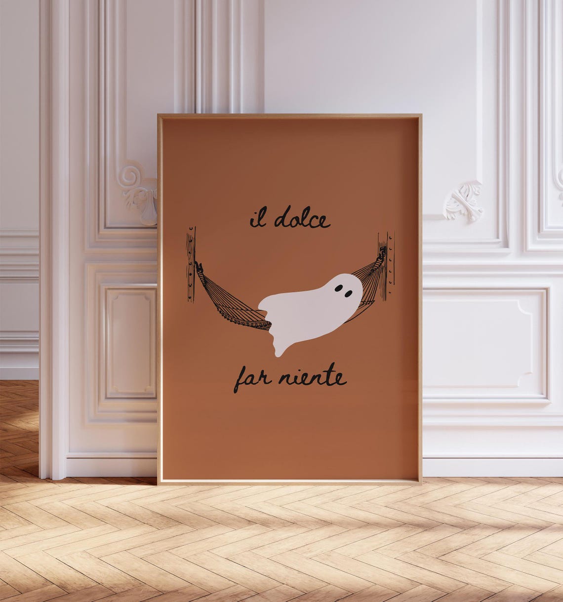 Il Dolce Far Niente Cute Ghost In Hammock Halloween Treat Poster - Image 3