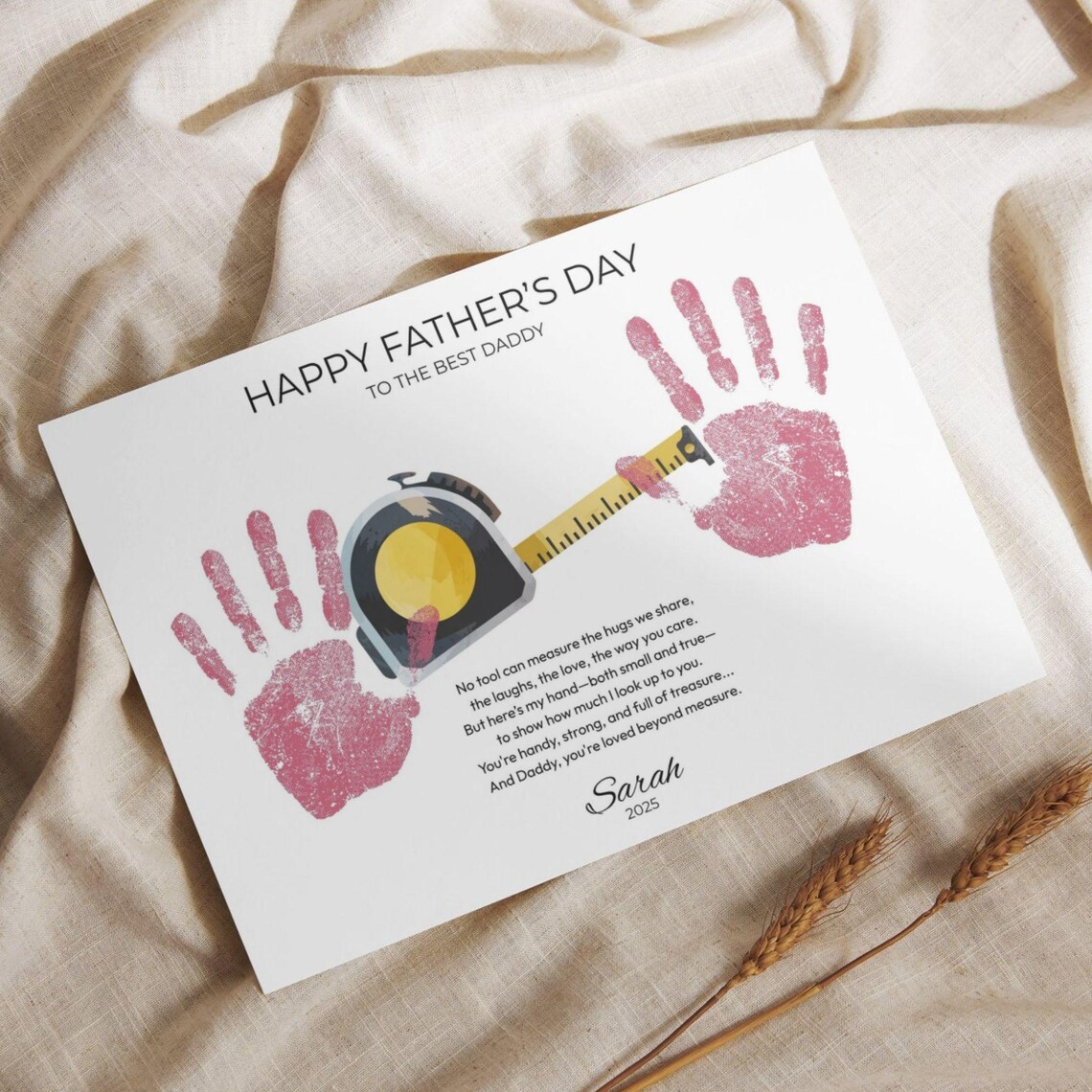 Fathers Day Handprint Poem, Gift for Dad - Image 4