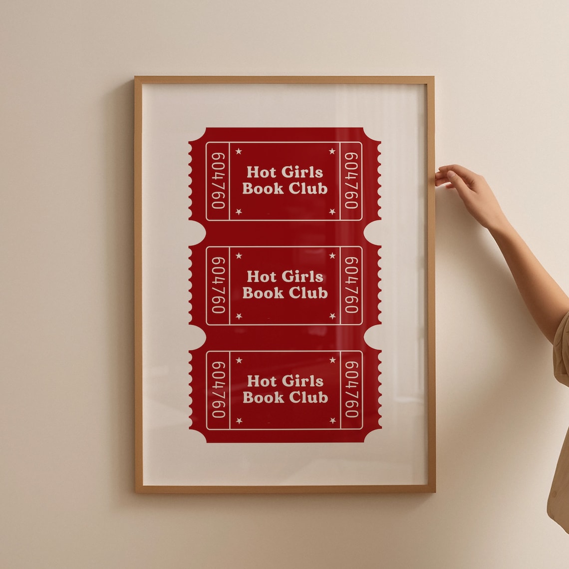 Hot Girls Read Books Club Cherry Red Art Print