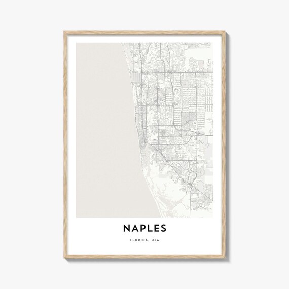 Naples Florida Minimalist City Map Art Poster Modern Wall Decor